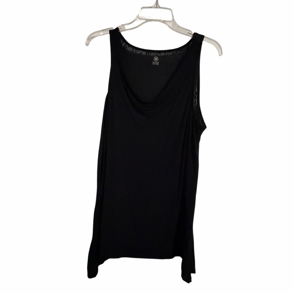 GAIAM Black Drape Neck Tank Top - XL